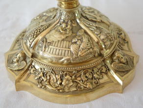 Antique solid silver gilt French Baroque Chalice